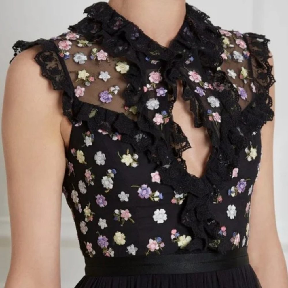 Needle and Thread Utopia Black Dress Floral